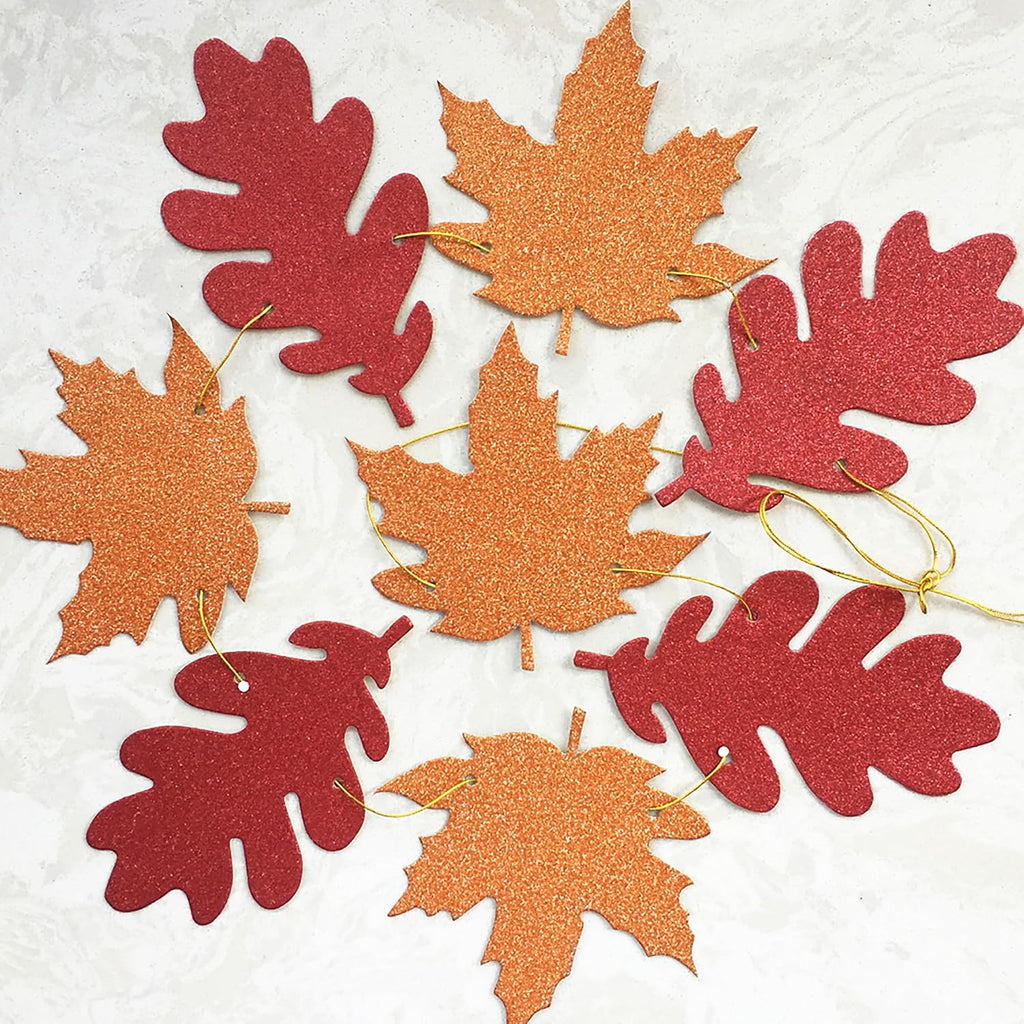 Happy Fall Banner Garland Fall Thanksgiving Mantle Decorations | Burlap Fall Maple Leaves Sign, Thanksgiving Banner, Fall Decorations for Mantle Fireplace, Pumpkin Garland Hanging Bunting