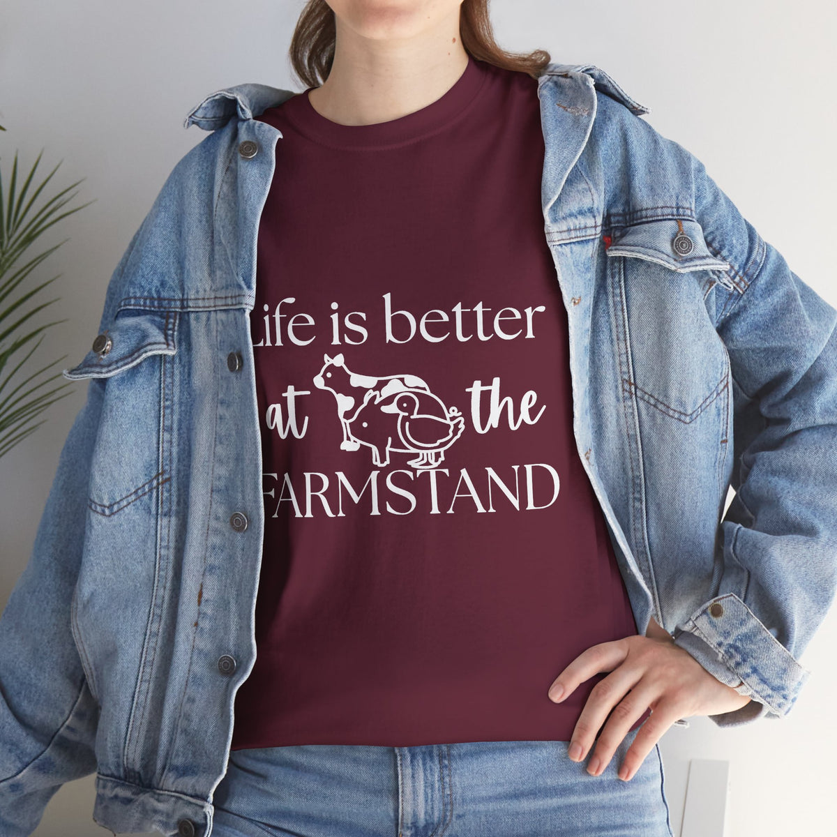 Farmstand T-Shirt — "Life Is Better at the Farmstand" Rustic Farmer Tee