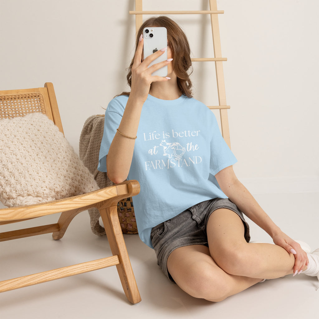 Farmstand T-Shirt — "Life Is Better at the Farmstand" Rustic Farmer Tee