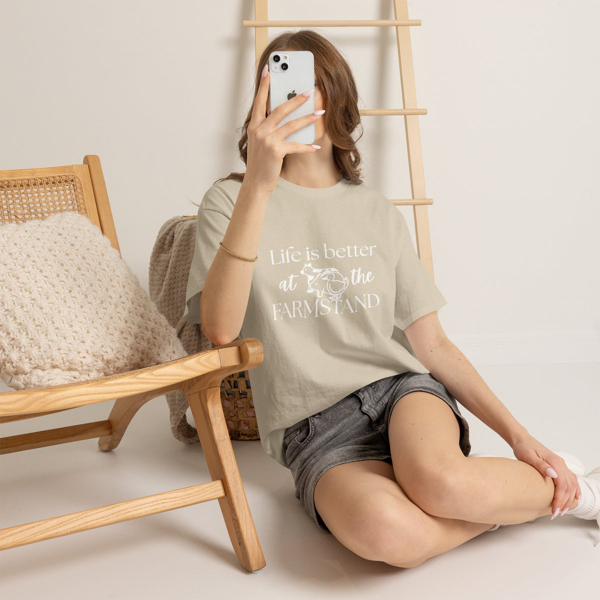 Farmstand T-Shirt — "Life Is Better at the Farmstand" Rustic Farmer Tee