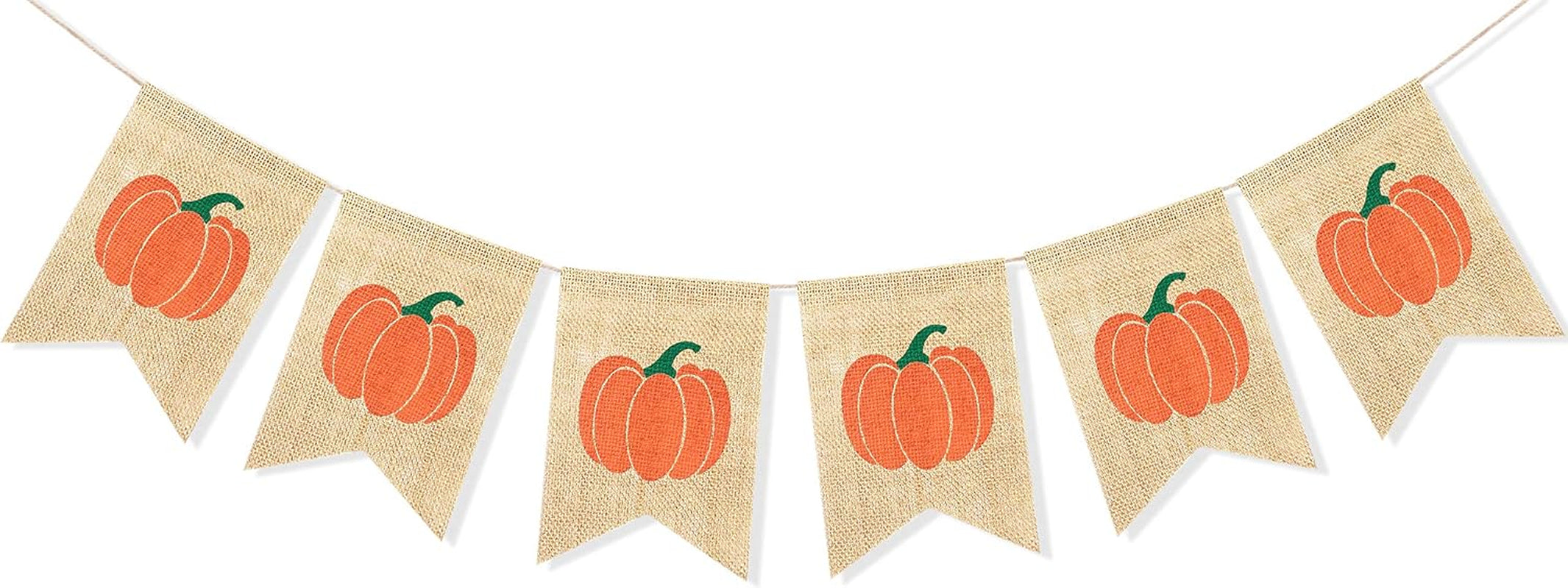 Pumpkin Banner Happy Fall Garland Thanksgiving Day Decorations | Burlap Fall Banner, Fall Baby Shower Decorations, Pumpkin Decorations for Home Fireplace, Fall Garland Harvest Bunting